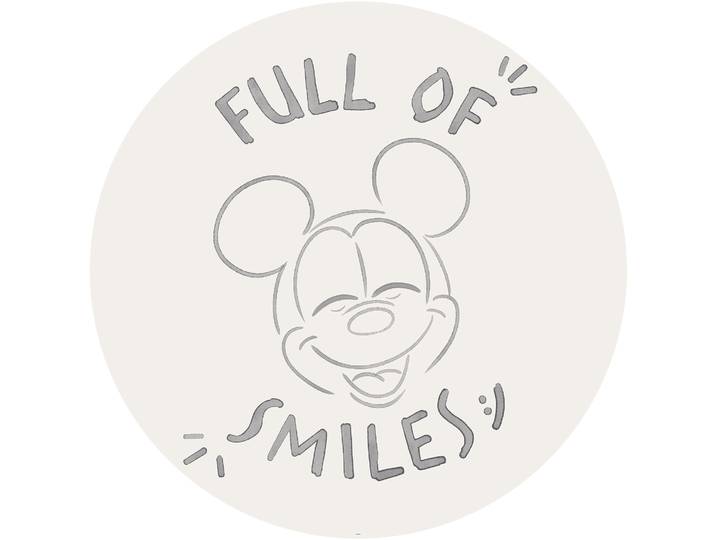 Fototapete KOMAR Vlies selbstklebend - Mickey Mouse Joke - Grösse 125 x 125 cm , schwarz (schwarz, weiß), B:125m H:125m L:125m, Vlies, Tapeten, Fototapete, Kinderzimmer
