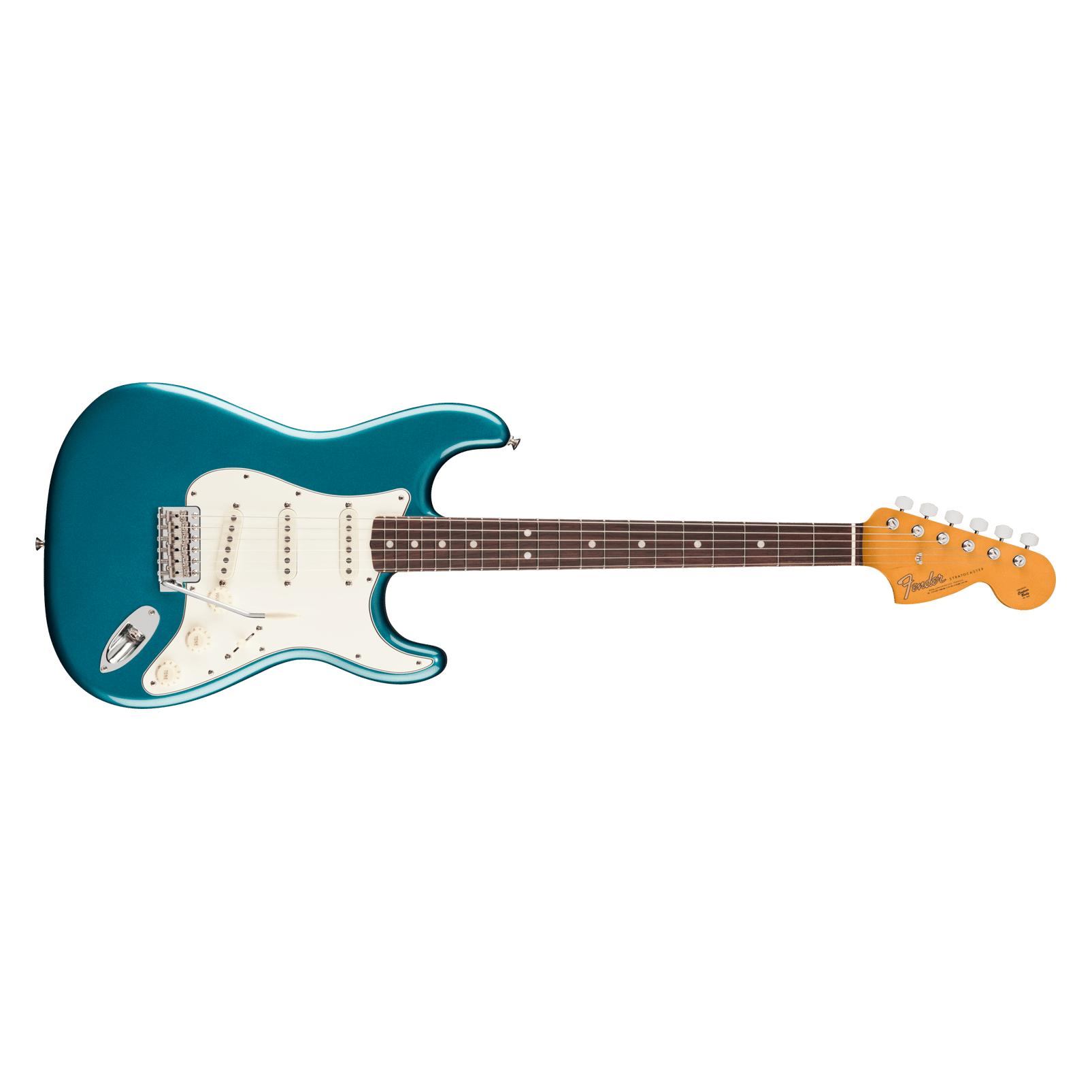 Fender Vintera III Stratocaster-E-Gitarre, Ende der 60er Jahre, Ocean Turquoise (E-Gitarre, Ahorn, Bone, Nickel-plated steel, Rosewood) (0149170308)