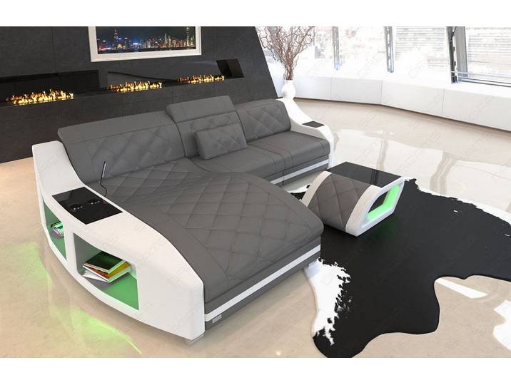 Mini Couch Swing L-Form in Leder