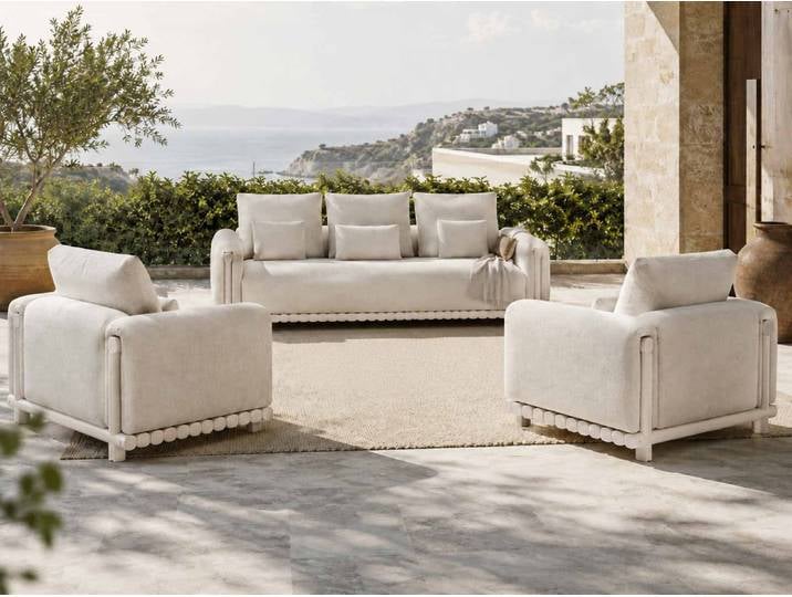 Suns Lucia Sofa-Set 3-tlg. Aluminium/Sunproof Stoff inkl.
