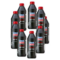 9x Getriebeöl LIQUI MOLY 3822 Motorbike Gear Oil HD 150 1 Liter Flasche