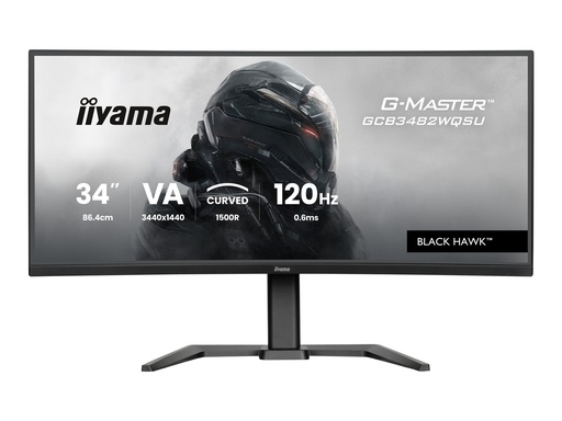 Iiyama GCB3482WQSU-B1 - LED-Monitor - Gaming - gebogen - 86 cm (34") (GCB3482WQSU-B1)