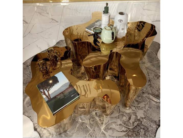 JVmoebel Couchtisch Couchtisch Modern Gold Wohnzimmer Design Ästhetik Schönheit, Made in Europa