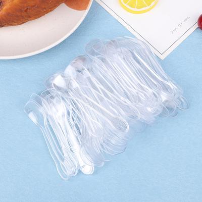 Party & Dessert Mini Plastic Spoons Disposable Dessert & Ice Cream Tasting Spoons transparent