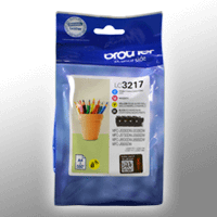 4 Brother Tinten LC-3217VALDR Multipack KCMY