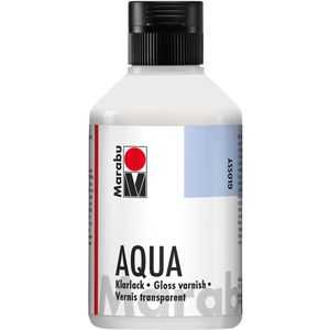 Marabu Klarlack 11350013000 Aqua, 250 ml, glänzend, für Holz, Metall, Kunststoff, Acryllack