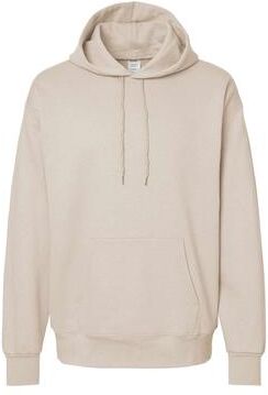 Hanes F170 Ultimate Cotton Hooded Sweatshirt in Sand size XL