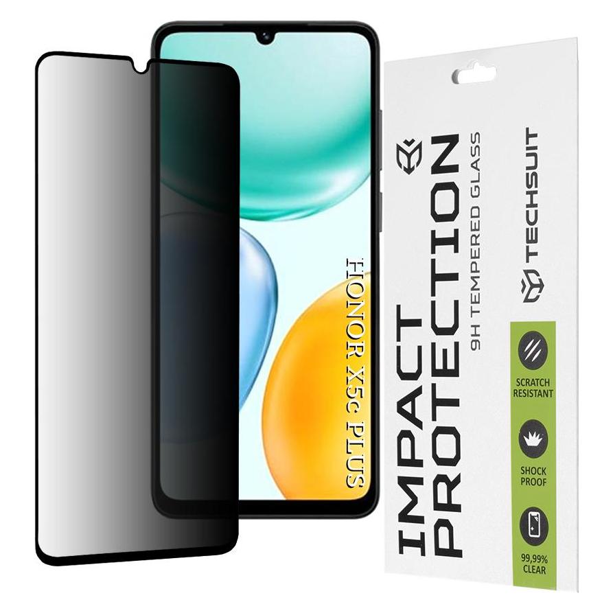 Techsuit - 111D Privacy Full Glue - Honor X5c Plus - Black (Honor 5C Pro) (64420632)