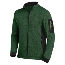 Strick Fleecejacke "CHRISTOPH" - S - grün/schwarz