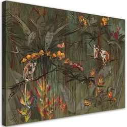 WANDBILD affen im dschungel
