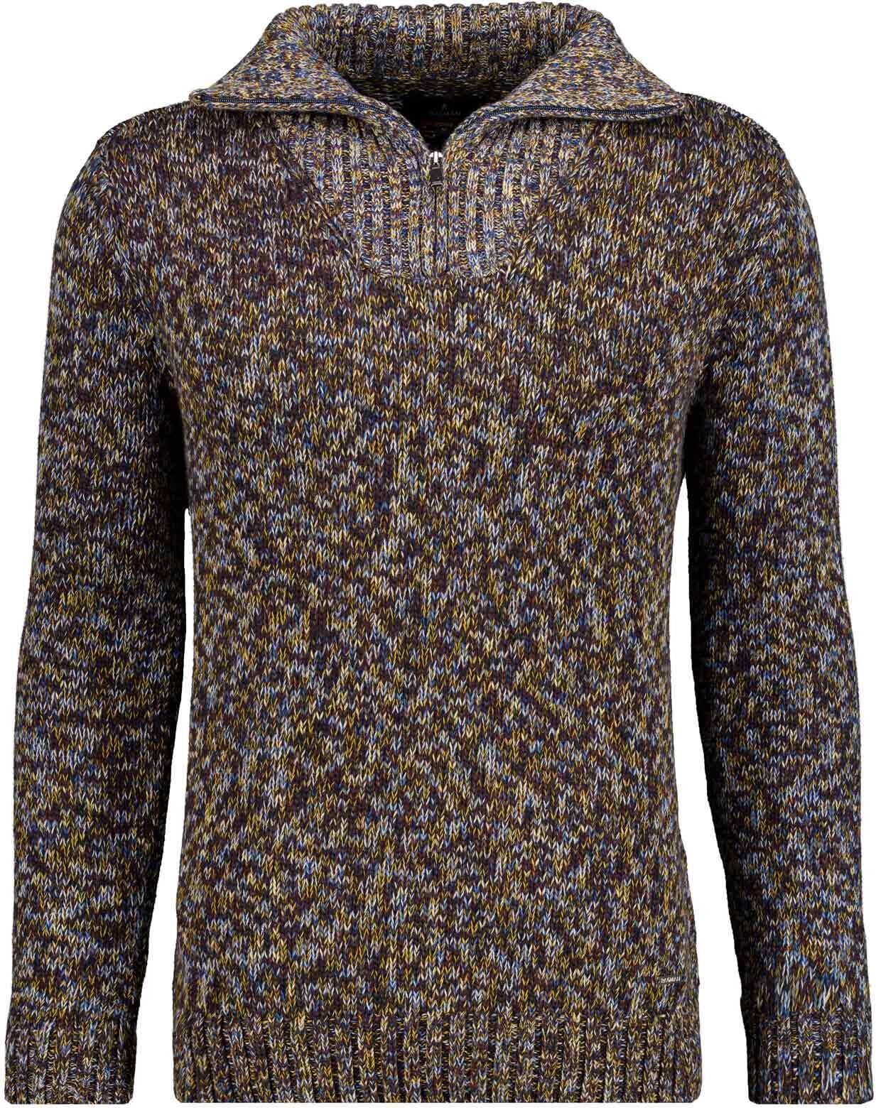 Troyer RAGMAN, Herren, Gr. 50, bunt (bunt, 975), Strick, 100% Baumwolle, ohne Ausschnitt, Pullover Troyer bunt, 975 50