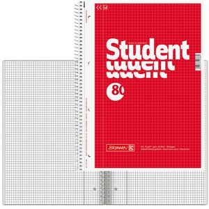 Brunnen Collegeblock Student 1067942, A4, Innenrand, 70 g/m², 80 Blatt, kariert
