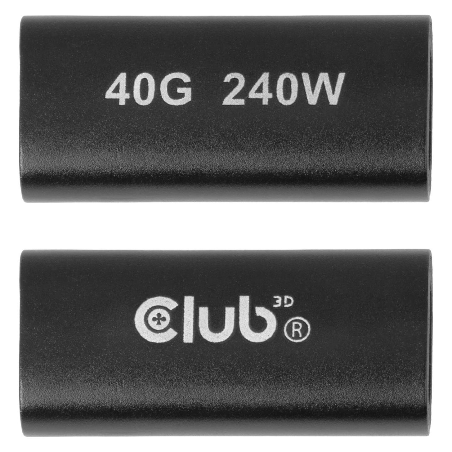 Club 3D Club3D Adapter USB-C > USB-C 40Gbps 240W 8K@60Hz Bu/Bu retail (USB 4, 240 W) (CAC-2507)
