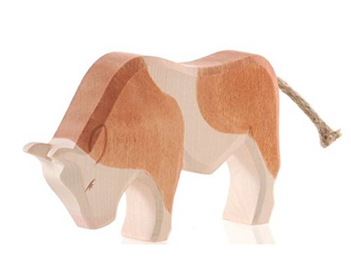 Ostheimer houten stier bruin speelgoedfiguur duurzaam handgemaakt