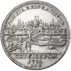 Regensburg Taler Stadtansicht 18. Jahrhundert