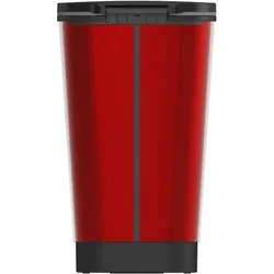 KIS Mülleimer mit Pedal 50 L, Abfalleimer, Rot