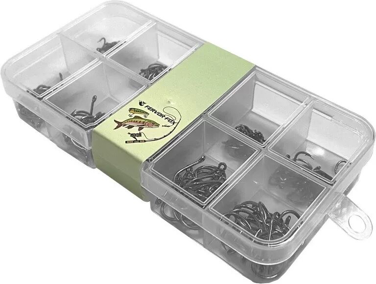INF Boîte à Hameçons de Pêche en Acier Inoxydable avec Ceinture - Organisateur Portable d'Accessoires de Pêche