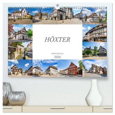 Höxter Impressionen (hochwertiger Premium Wandkalender 2026 DIN A2 quer), Kunstdruck in Hochglanz