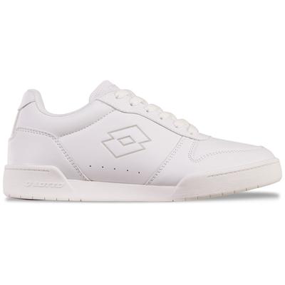 Sneaker LOTTO, Damen, Gr. 39, weiß (weiß, leuchtendesgrau), Kunstfaser, Synthetik, clean, Schuhe Sneaker, - besonders leicht & bequem
