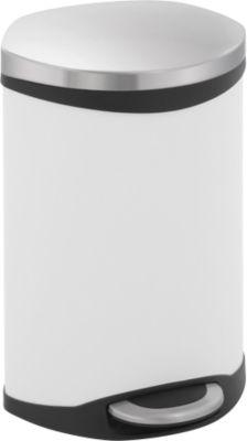 Tretabfalleimer Soft Close weiß, 10 Liter