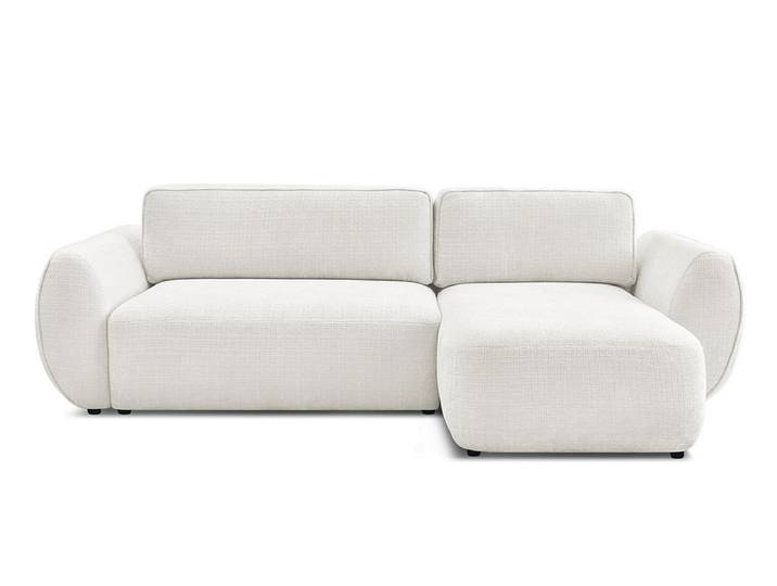 Ecksofa BOBOCHIC DENISE Stoff mit Textur weiss