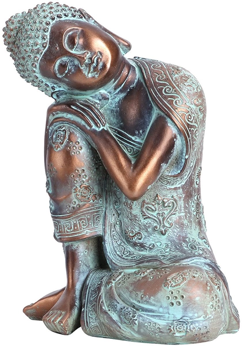 Omgoods Handgeschilderd Boeddhabeeld voor Meditatie en Yoga Decoratie