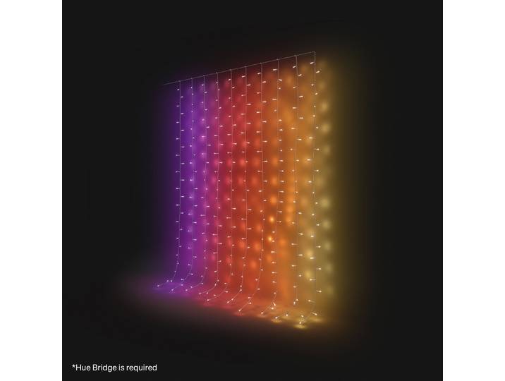 Philips Hue Festavia Lichtervorhang outdoor 1.35 x 2m, 250 LED - Farbe: transparent - Material: PVC - LED
