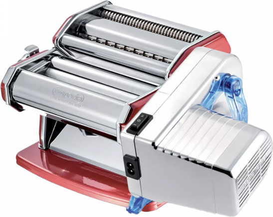 Imperia Electric iPasta Metallica Classica Rouge - Laminoir - Machine à pâtes Électrique