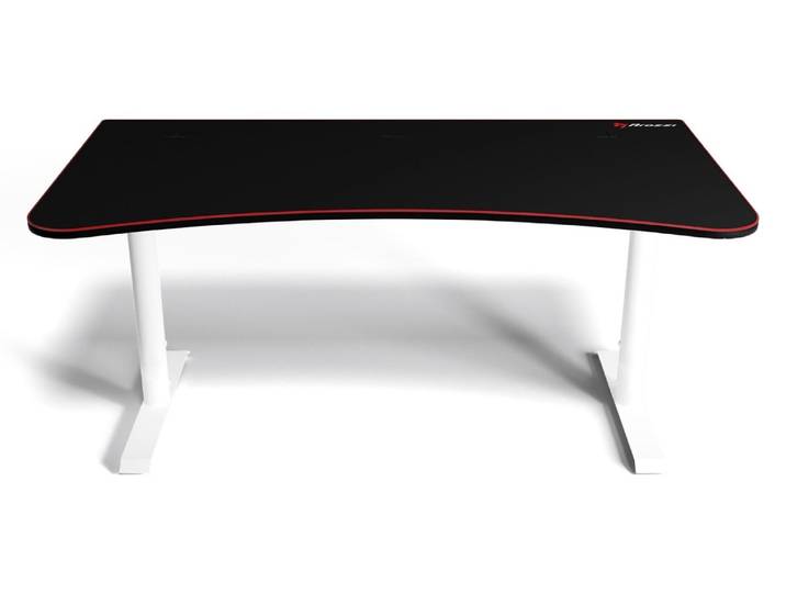 Arozzi Arena Groß Gaming-Schreibtisch - 160 x 82 x 71-81 cm - Weiß