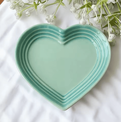 Inspire Curations HeartEase Anti Vomiting Ceramic Pet Bowl blue 12cm