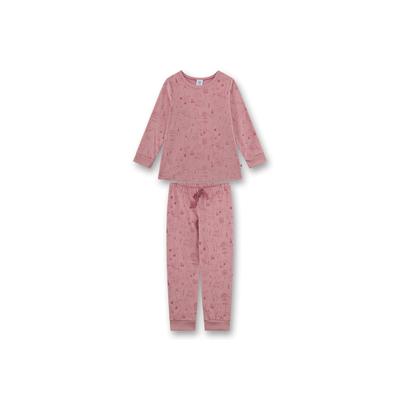 Schlafanzug SANETTA "Pyjama", Mädchen, Gr. 104, pink (rosa), Obermaterial: 100% Baumwolle CO(Bio)., Homewear-Sets Schlafanzug
