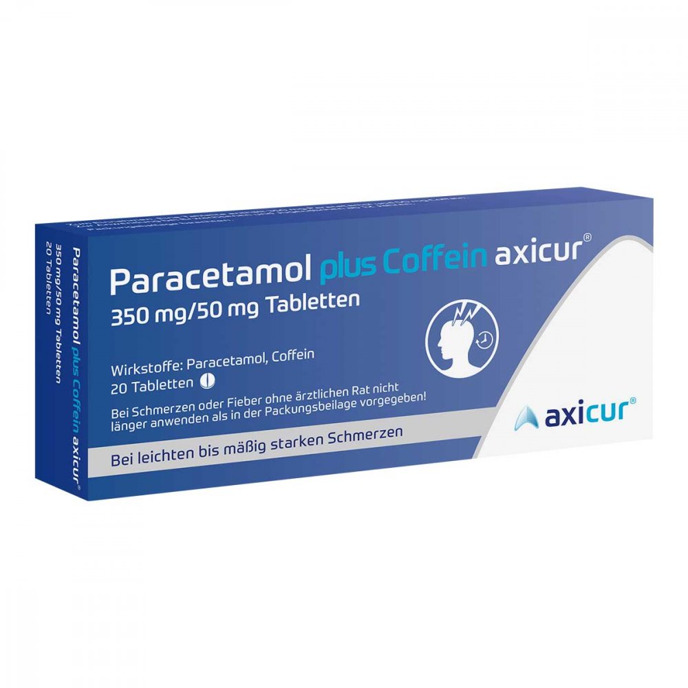axicorp Pharma GmbH Paracetamol Plus Coffein Axicur 350 Mg/50 Mg Tabletten 17203486