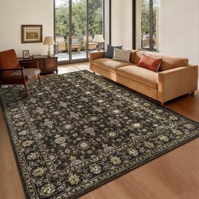 Garvee Vintage Distressed Oriental Floral Area Rugs for Living Room