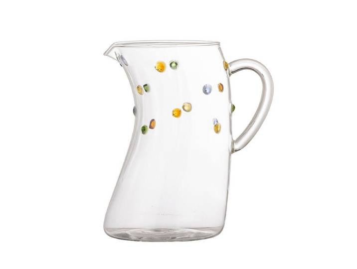 Krug Lumos – mundgeblasenes Glas mit farbigen Akzenten - Transparent - Luxusbetten24