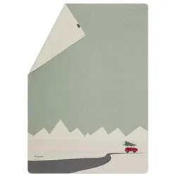 David Fussenegger Wohndecke Silvretta 'Driving Home...' 140 x 200 cm Hellgrün