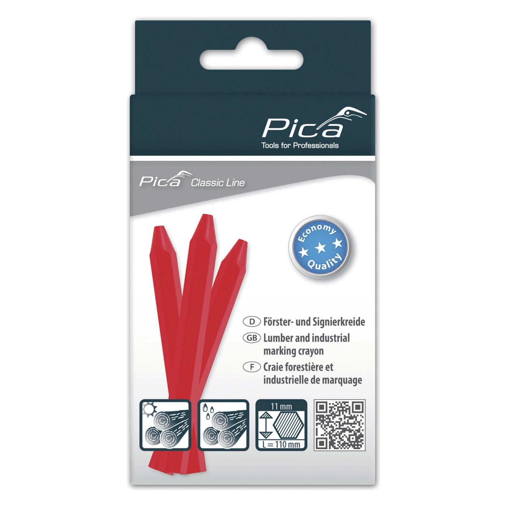 Pica Signierkreide Classic ECO 591 rot unpapiert (12x) (591/40)