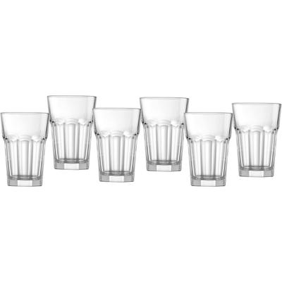 Gläser-Set RITZENHOFF & BREKER "Riad", transparent, H:13cm Ø:9cm, Glas, Trinkgefäße, Facetten-Optik, 6-teilig