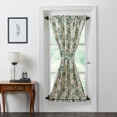 VHC Brands Dorset Green Floral Door Panel 72x40