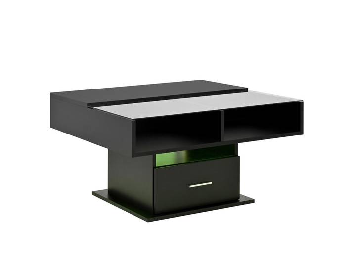 ComfortXL Couchtisch De-171 Multifunktional Schwarz, 78x60x78 cm, Wohnzimmer, Wohnzimmertische, Couchtische