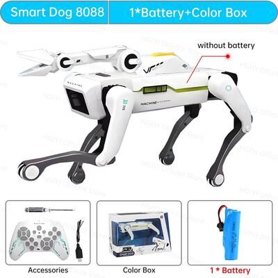 Inspired Finds Teeggi Electric RC Robot Dog Intelligent Remote Control Bionic Pet & Educational Smart Toy with Clip 1b Bx