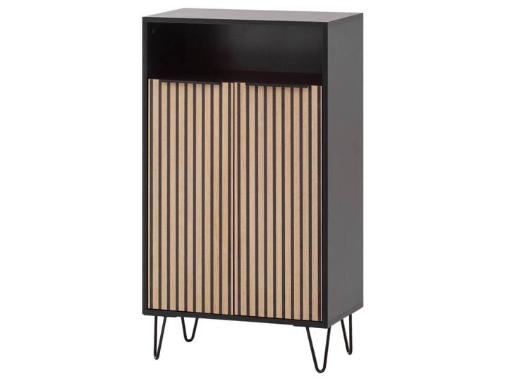 Schuhschrank Hank Eiche/Schwarz