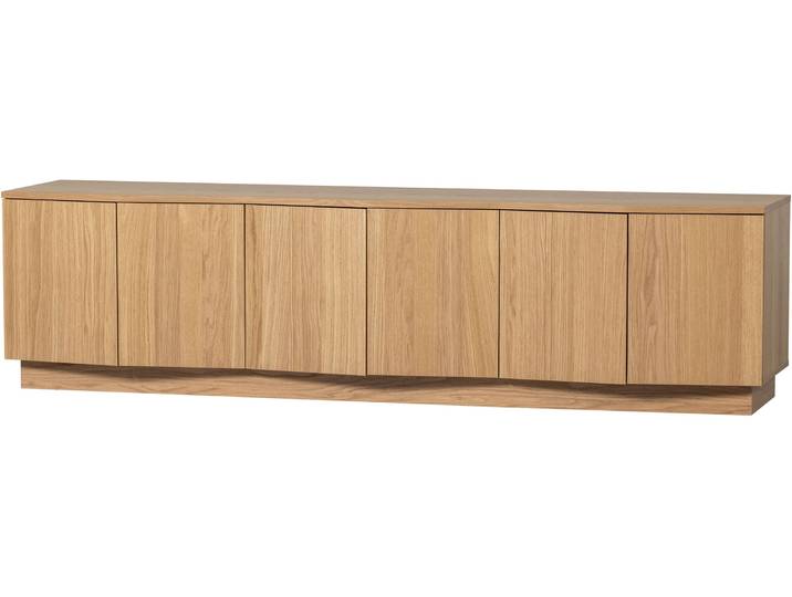 Lowboard WOOOD WOOOD ZUMA TV-MÖBEL , braun (naturel mat), B:200cm H:52cm T:45cm, FSC-zertifiziertes teilmassives Holz, Sideboards, Lowboard, Zuma TV-Kommode Eiche bietet Stil, Stauraum und einzigartiges Design
