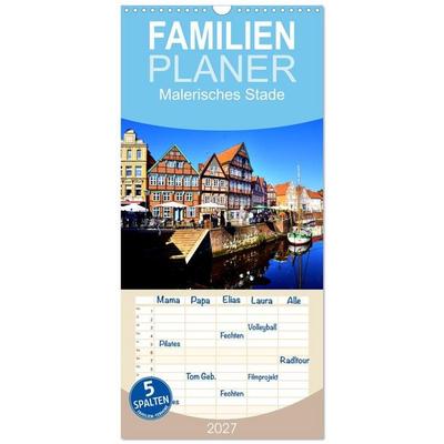 Familienplaner 2027 - Malerisches Stade mit 5 Spalten (Wandkalender, 21 x 45 cm) CALVENDO