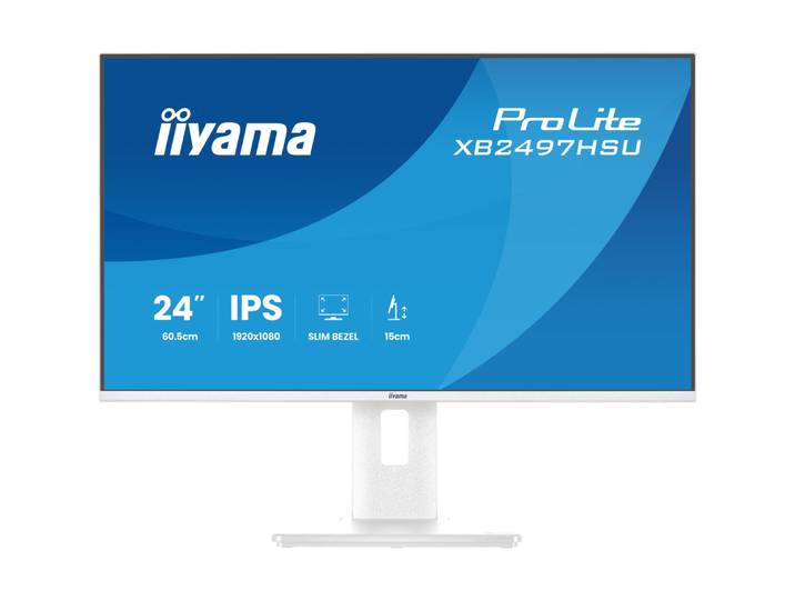 iiyama ProLite XB2497HSU-W1, 60,5 cm (23.8'), 1920 x 1080 pixels, Full HD, LED, 4 ms, Blanc