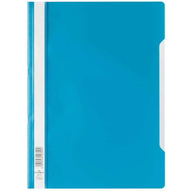 DURABLE 10 Schnellhefter Kunststoff hellblau DIN A4