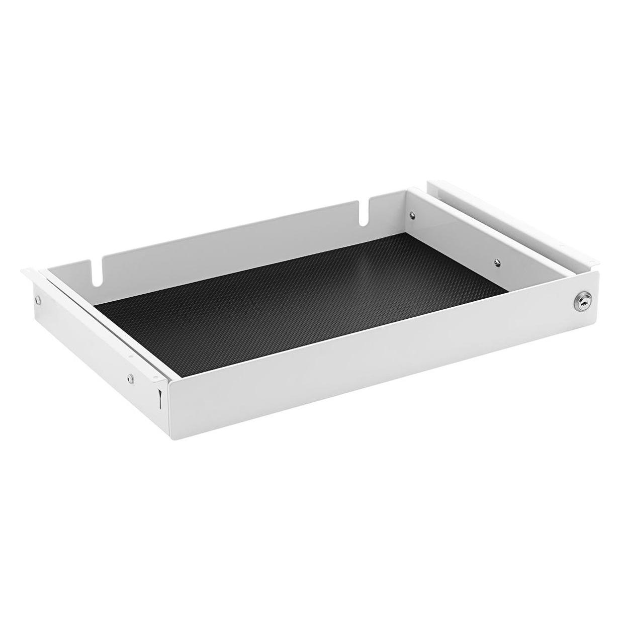MonLines NTH002W Notebook Schublade unter dem Tisch mit Schloss, weiss (NTH002W)