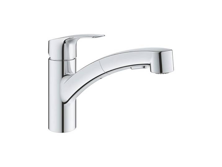Grohe Küchenarmatur Eurosmart Küche flacher Auslauf Dualbrause Niederdruck Chrom
