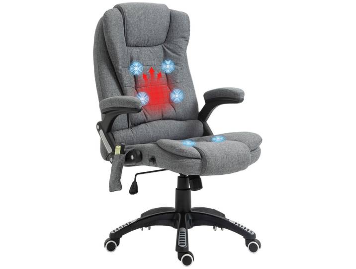 Vinsetto Massagesessel Chefsessel Gamingstuhl Drehstuhl Massagebürostuhl Grau