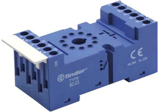 Finder Douille à vis bleue avec fixation à clip 90.03 (9003)