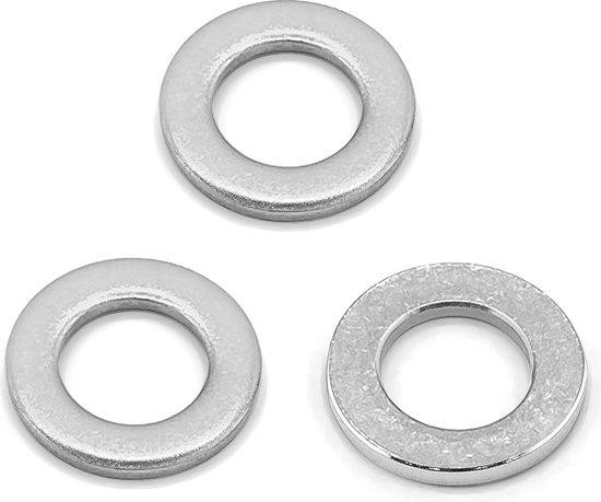 30 stuks Roestvrijstalen sluitringen DIN 125 M10, Zilver